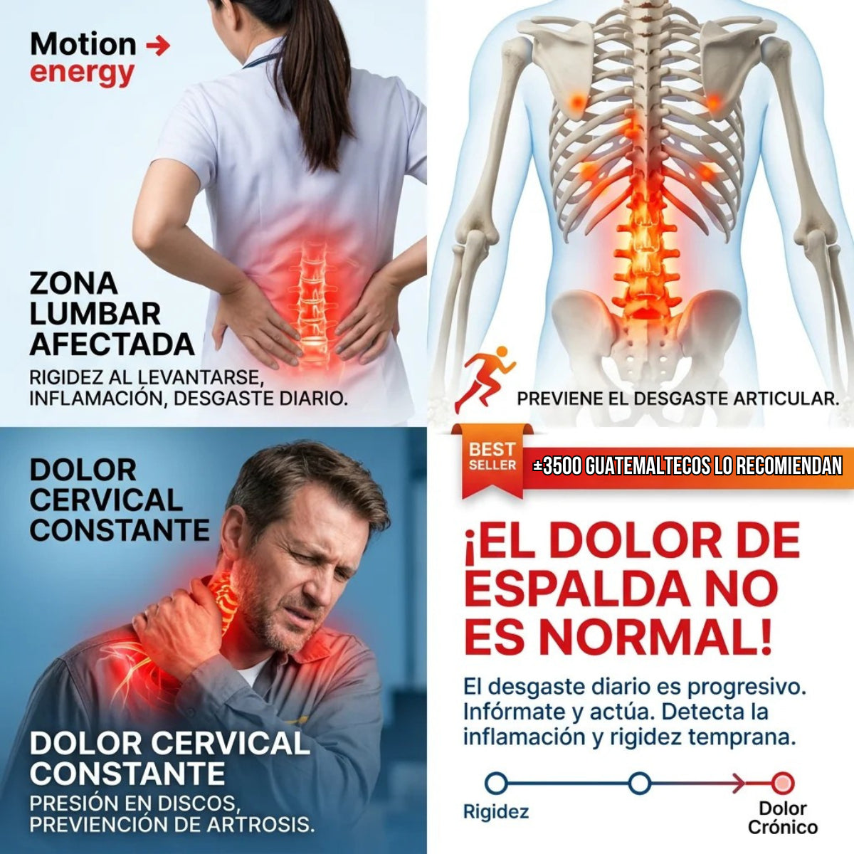 ¿Sientes dolor en las rodillas, la espalda o las articulaciones después de un día largo de trabajo?